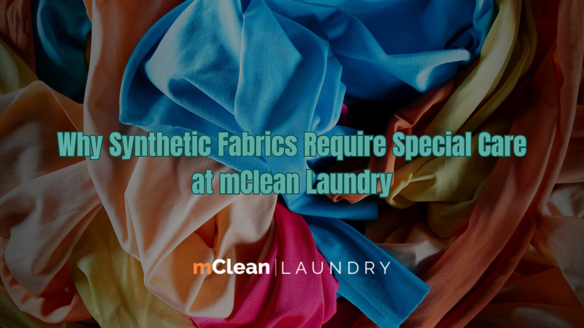 Synthetic fabrics like workout clothes and polyester garments being washed and dried at mClean Laundry, with self-service machines and Flat Rock drop-off service for safe, eco-friendly care.