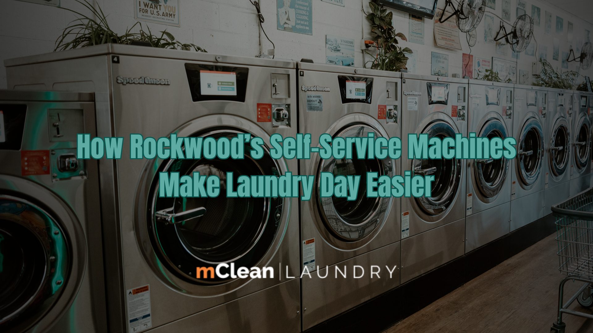 mClean Laundry Rockwood location with 24/7 self-service Speed Queen machines for fast and convenient laundry.