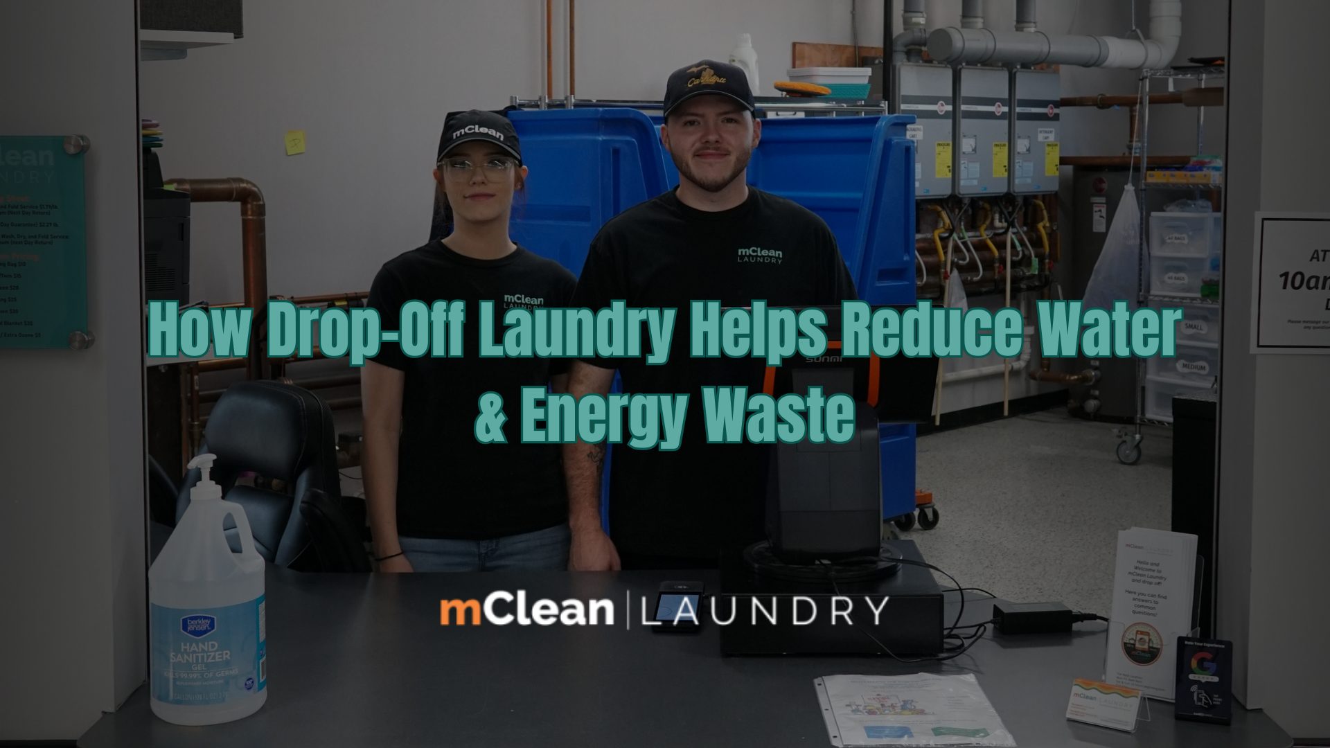 Drop-off laundry service at mClean Laundry in Rockwood, Michigan reducing water and energy waste