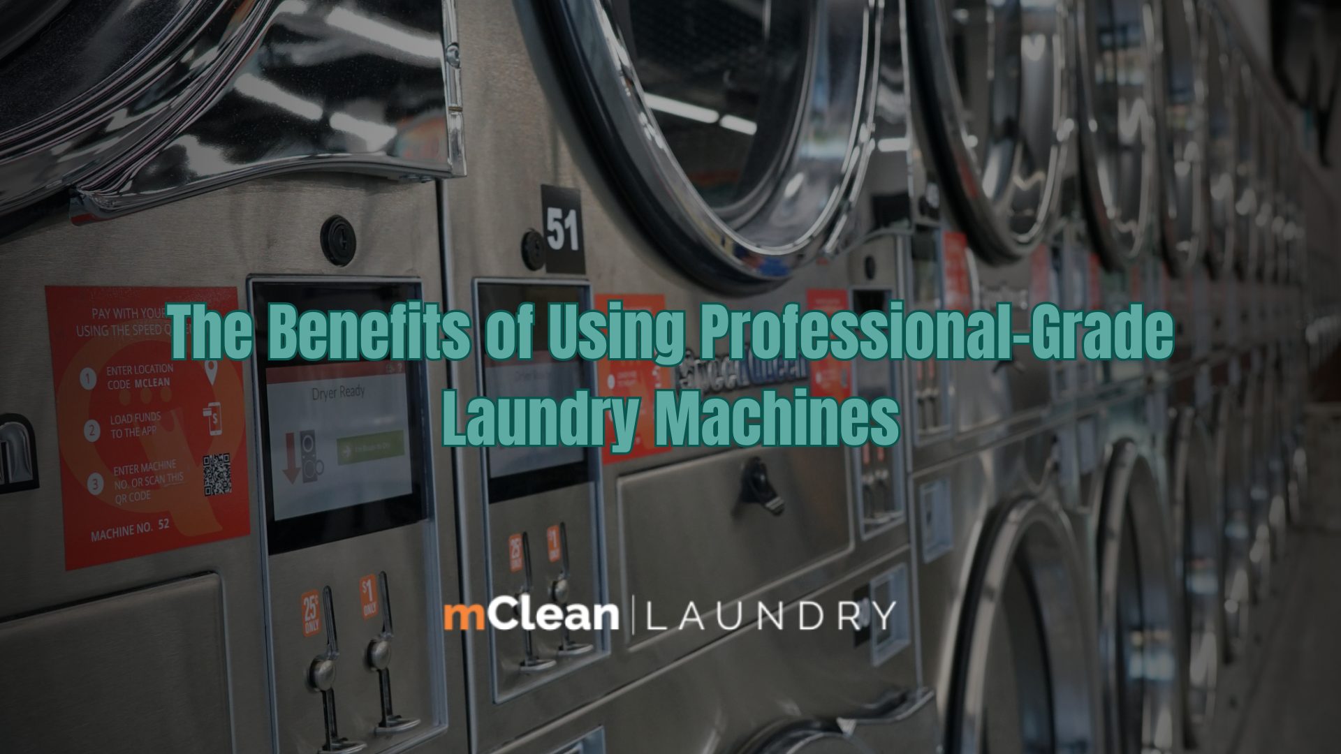 Professional-grade laundry machines at mClean Laundry in Rockwood, Michigan
