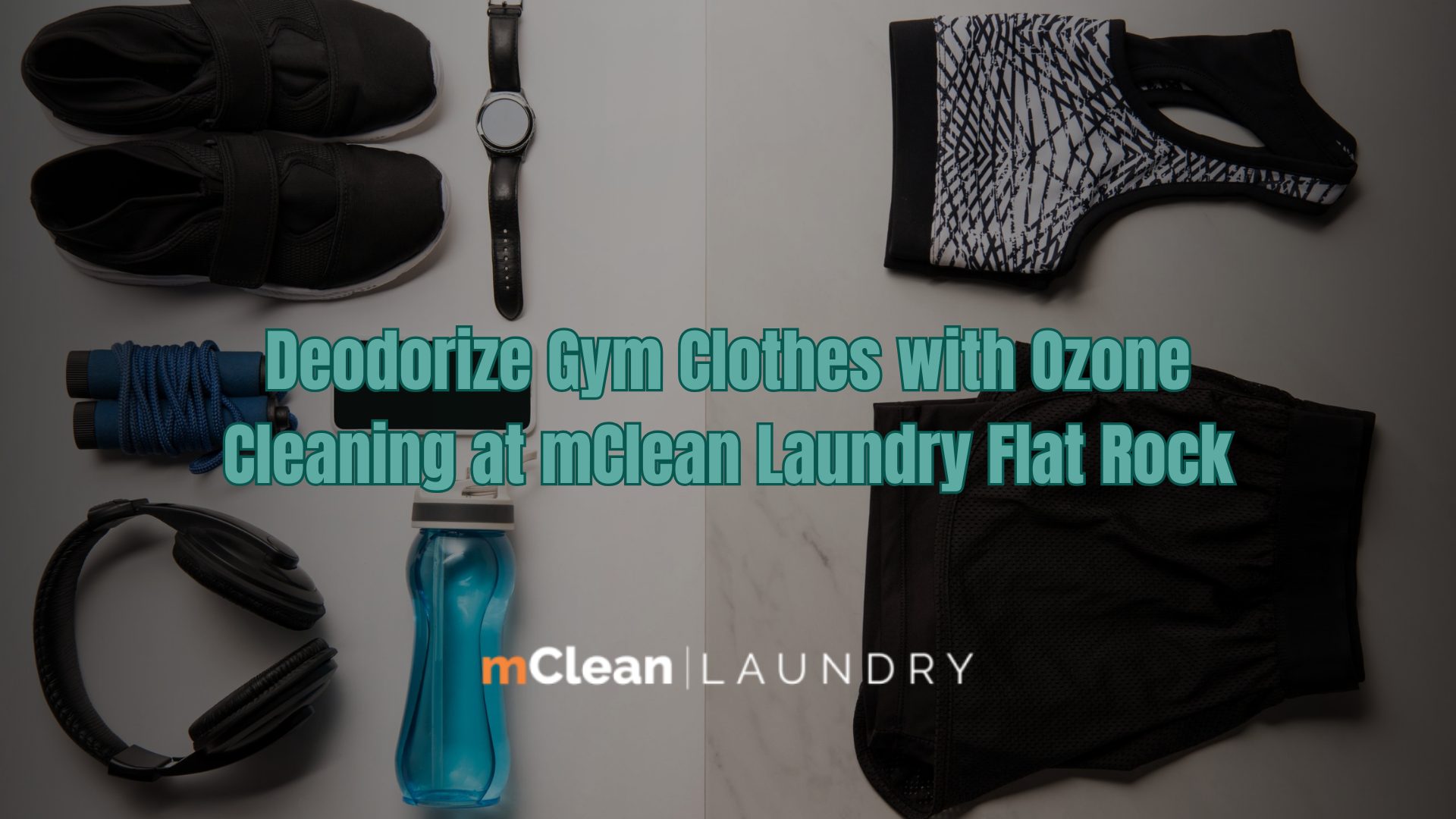 Ozone cleaning service for gym clothes at mClean Laundry Flat Rock, Michigan.